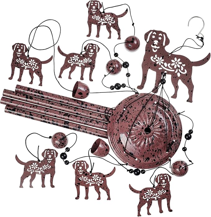 Outdoor Dog Wind Chimes Decoration, Memorial Wind Bells, Mobile Chimes, Blessing Wind Chime, Romantic Wind Catcher, Puppy Decor, 7 Dogs Wind Chimes Gifts for Mom, Home, Balcony, Tree, Festival, Garden