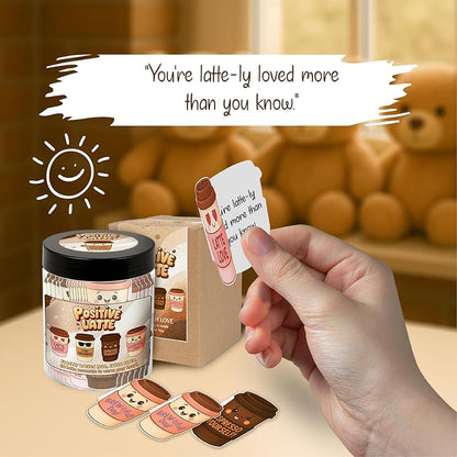 Positive Latte Jar 60 Affirmation Cards, Emotional Support Latte, Coffee Lover Gifts for Women, Gifts for Latte Lovers, Coffee Gifts, Coffee Gifts For Women, Coffee Themed Gifts