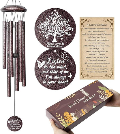Memorial Gifts for Loss of Love one, 25''Memorial Wind Chimes Sympathy Gifts, Bereavement, Condolence, Remembrance Gifts,Windchimes in Memory of Love one