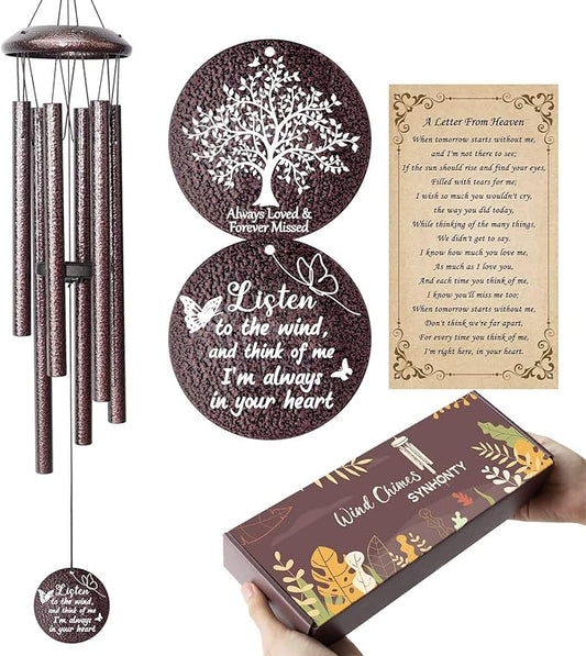 Memorial Gifts for Loss of Love one, 25''Memorial Wind Chimes Sympathy Gifts, Bereavement, Condolence, Remembrance Gifts,Windchimes in Memory of Love one