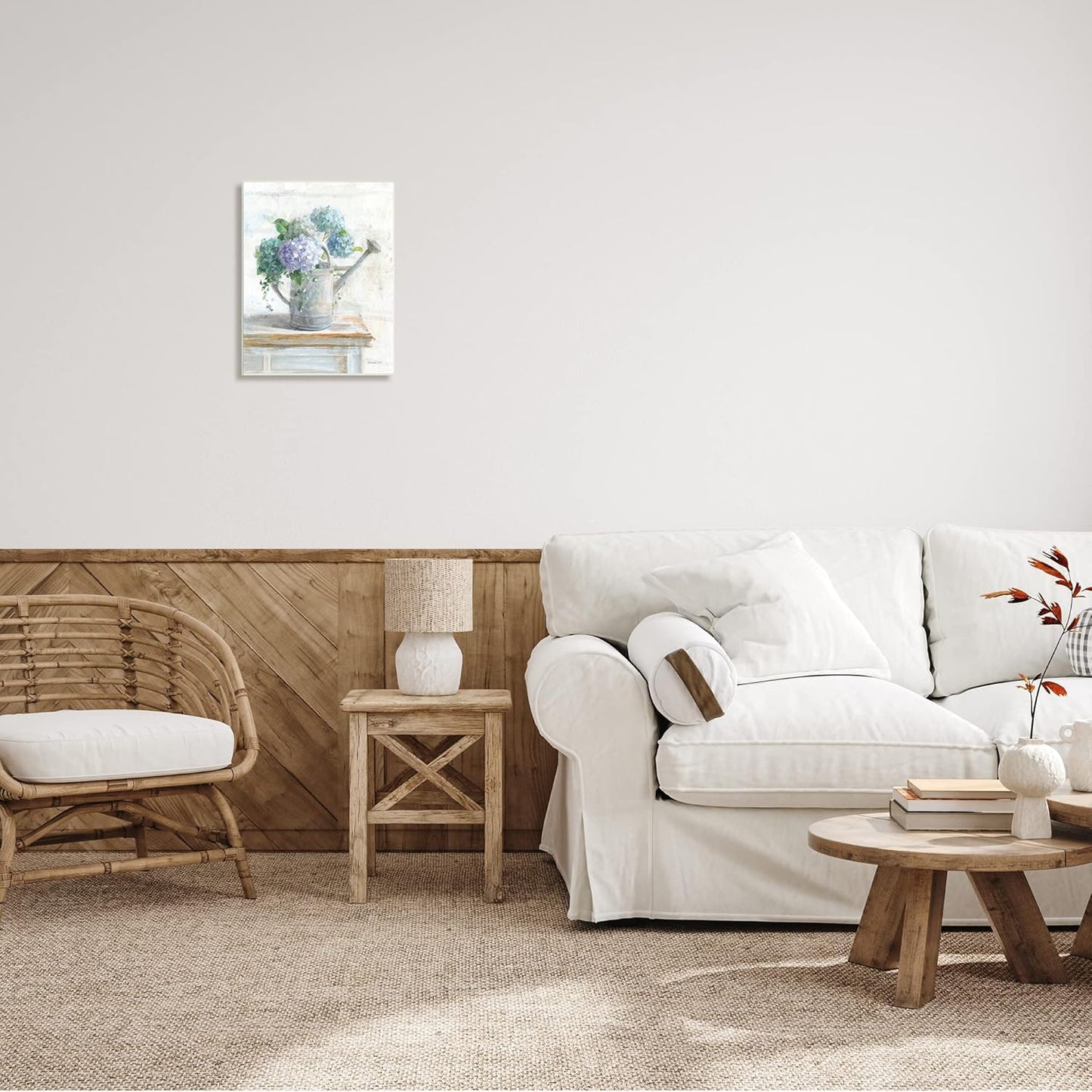 Stupell Industries Blue Hydrangeas in Watering Can Soft Floral Painting, Design by Danhui NAI