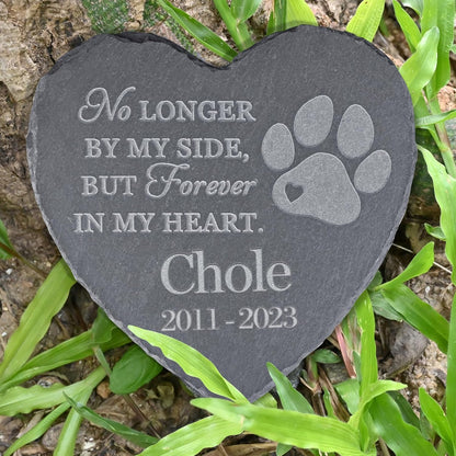 Personalized Dog Memorial Stone - In Memory of Pet Loss Sympathy Gift - Cat Tombstone Headstone With Paw Print