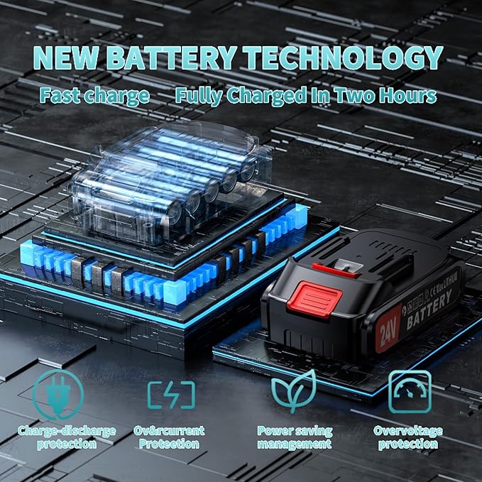 Mini Chainsaw with 2×24V Battery Powered Electric Chain Saw,chain saw are suitable for cutting wood and trimming branches,Mini Chainsaw Cordless With three chains