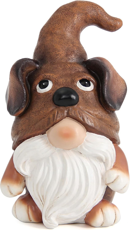 Puppy Gnome Decorations Outdoor Garden Dog Gnome Statue for Garden Decor, Front Porch Decor, Lawn, Patio Decor, Puppy Knome Nomes Gifts for Mom Grandma & Women