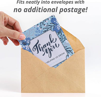 Bentley Seed Co. Thank You Packet - Help Us Grow Forget Me Not - 25 Seed Packets - Perfect Eco-Friendly Thank You Gift - Non GMO Seeds, Blue