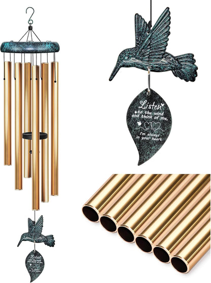 Sympathy Wind Chimes for Outside Deep Tone, Memorial for Loss of Loved One Prime, Bereavement Condolence Remembrance Funeral Gifts for Grieving Friends Loss of Mother Father