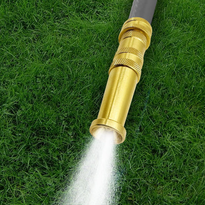 Brass Hose Nozzle Cyprium Water Hose Nozzle High Pressure Adjustable Twist Heavy Duty 5" Brass Nozzle for Garden Hose, Power Washer
