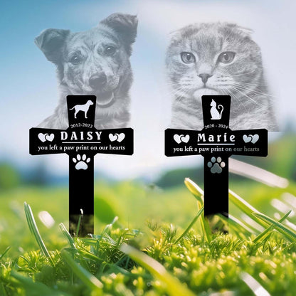 Personalized Dog Grave Marker Outdoor | Engraved Pet Grave Marker with Custom Name and Years, Weatherproof Graves Available in Many Sizes & Colors