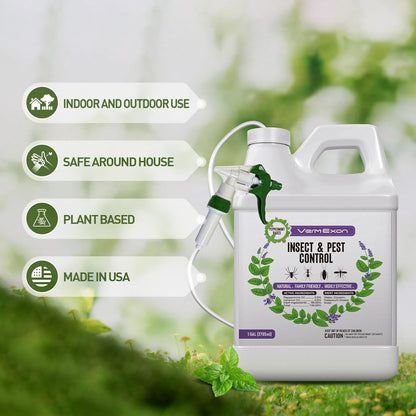 Peppermint Oil Insect & Pest Control Spray – 128oz Natural Plant-Based Bug Killer for Spiders, Ants, Flies, and Other Insects, Safe for Home & Kitchen Use