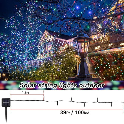 6-Pack Solar String Lights, 600 LED Extra-Long 236Ft Solar Christmas Lights Outdoor Waterproof, 8 Modes Multicolor Led Outdoor Light for Garden, Patio, Wedding, Christmas Decorations