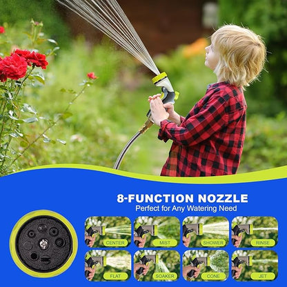 Metal Garden Hose 25 ft – 304 Stainless Steel Water Hose with Nozzle Sprayer, Garden Hoses Flexible, Lightweight, No Kink, Heavy Duty for Outdoor (25 ft)