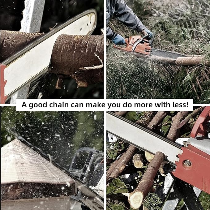 14 Inch Chainsaw Chain 3/8" LP Pitch .043" Gauge 52 Drive Links Fits EGO CS1400, WORX WG384, MILWAUKEE M18, KOBALT KCS4040-06, RYOBI RY40502-2 Chains