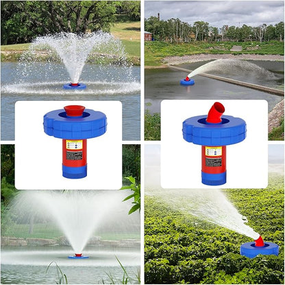 15000 GPH Pond Fountain Aerator - Fully Automatic 110V, 750W (1HP) Floating Fountain and Pond Aerator for Large and Small Outdoor Ponds and Lakes - Pond Fountain with 100 Feet Power Cord.