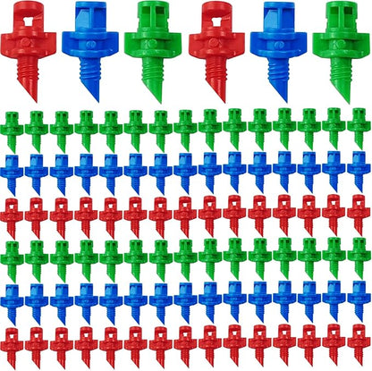 RONYOUNG 360PCS Drip Irrigation Emitters, Micro Sprinkler Heads Irrigation Misting Sprinkler Refraction Micro Sprayer Irrigation Misting Nozzles (90/180/360 Degrees)