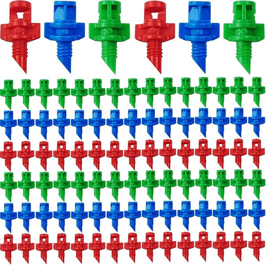 RONYOUNG 360PCS Drip Irrigation Emitters, Micro Sprinkler Heads Irrigation Misting Sprinkler Refraction Micro Sprayer Irrigation Misting Nozzles (90/180/360 Degrees)