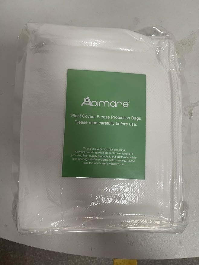 Abimars Thicker Plant Covers Freeze Protection Jacket 2.36 oz/yd², 2.6'x2.6' Reusable Winter Plant Covers with Drawstring & Zipper, 2 Pack Light, Porous Fabric for Plant Breathing