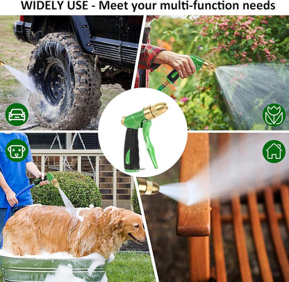 STYDDI Heavy Duty All Metal Adjustable Garden Hose Nozzle, Heavyweight Front-Trigger Adjustable Watering Nozzle, High Pressure Multifunction Hose Nozzle for Plants and Lawn, Car Washing, Patio and Pet