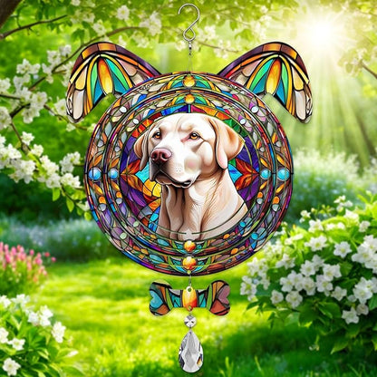 Labrador Retriever Dog Ears Wind Spinner, Labrador Retriever Wind Spinner Hanging for Yard and Garden