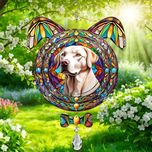 Labrador Retriever Dog Ears Wind Spinner, Labrador Retriever Wind Spinner Hanging for Yard and Garden