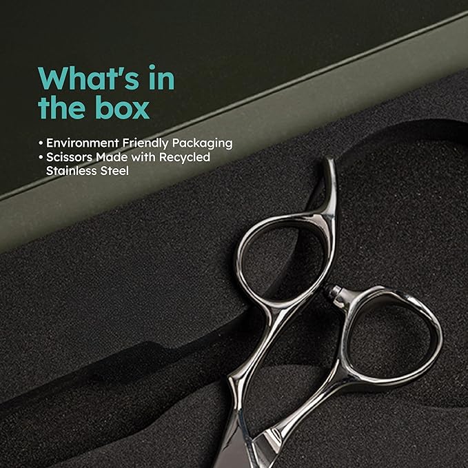 K9 6.5" Hair Scissors for Slide Cutting – Creating Clean, Defined Lines for a Polished haircut, Handcrafted, Ergonomic Handle, Barber Shears Made with Premium VG10 Steel for Superior Durability