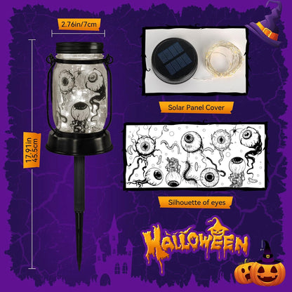 kyoryuger Halloween Decorations Halloween Decor Eyeballs Solar Lanterns Eyeball Decorations Outdoor Lights Solar Garden for Yard, Patio,Backyard,Porch Torches Light