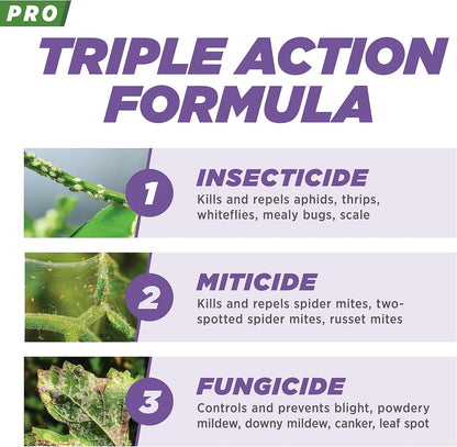 Earth's Ally Pro 3-in-1 Plant Spray 2.5 gal Super Concentrate | Insecticide, Fungicide & Spider Mite Control, Use on Indoor Houseplants and Outdoor Plants, Gardens & Trees - Insect & Pest Repellent