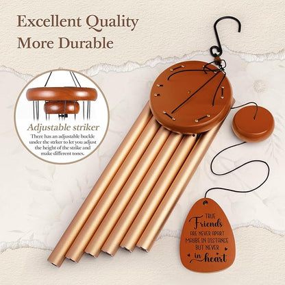 Aurahouse Best Friend Birthday Gifts for Women Men, 36'' Friend Wind Chimes, Bestie Friendship Gifts for Women, Long Distance Gift for Best Friend Woman on Mothers Day
