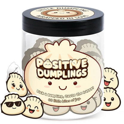 Positive Dumpling Jar with 60 Daily Affirmation Cards, Emotional Support Dumplings, Dumpling Gifts, Dumpling Gifts For Women