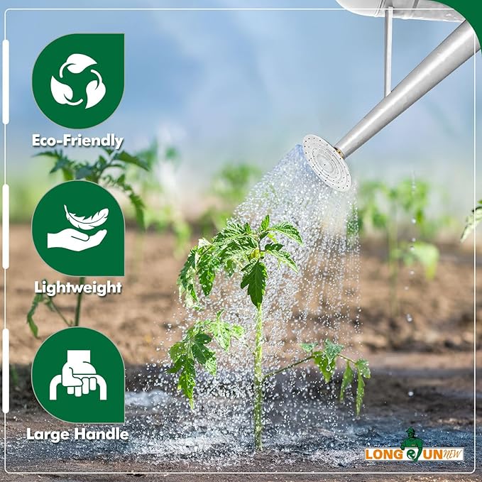 Galvanized Iron Watering Can for Indoor Plants, Bowl Watering Cans for House Plant Garden Flower, Long Spout Water Can for Outdoor Watering Plants 8.71L 2.3 Gallon