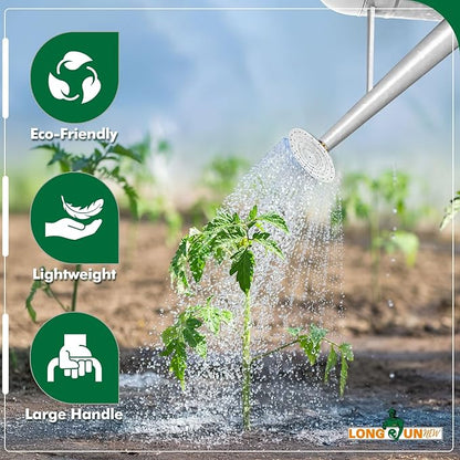 Galvanized Iron Watering Can for Indoor Plants, Bowl Watering Cans for House Plant Garden Flower, Long Spout Water Can for Outdoor Watering Plants 8.71L 2.3 Gallon