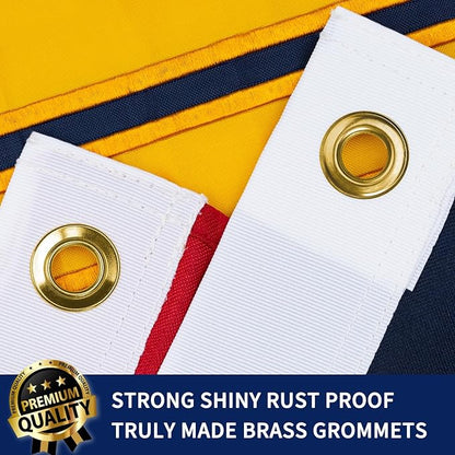 XIFAN Premium New Utah State Flag 3x5 ft Outdoor, Double Sided Embroidered Pattern, Heavy Duty 210D Nylon New UT Flags, the Strongest Longest Lasting for Outside with Sewn Stripes/Brass Grommets