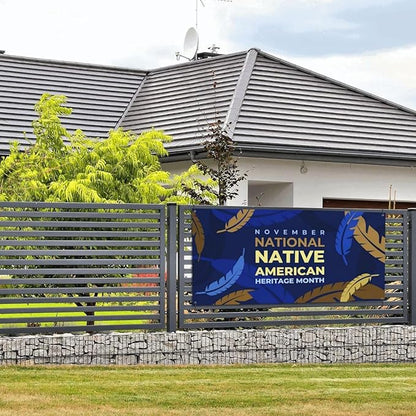 Native American Heritage Month Banner 3 x 6 ft Outdoor Yard Garden Flag Party Decoration Poster