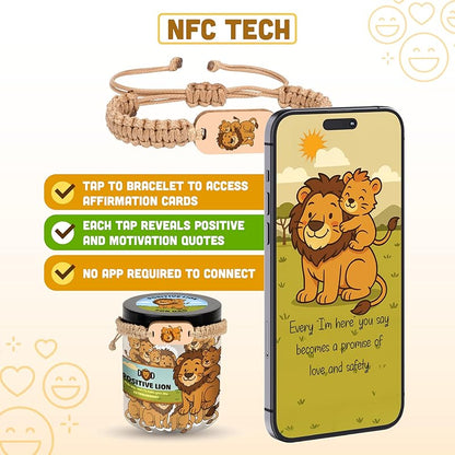 60 Positive Lion Cards Jar, Fathers Gift from Daughter, Son, Wife, Fathers Day Card Funny, New Dad Gifts, Funny Fathers Gifts, Gift For Dad