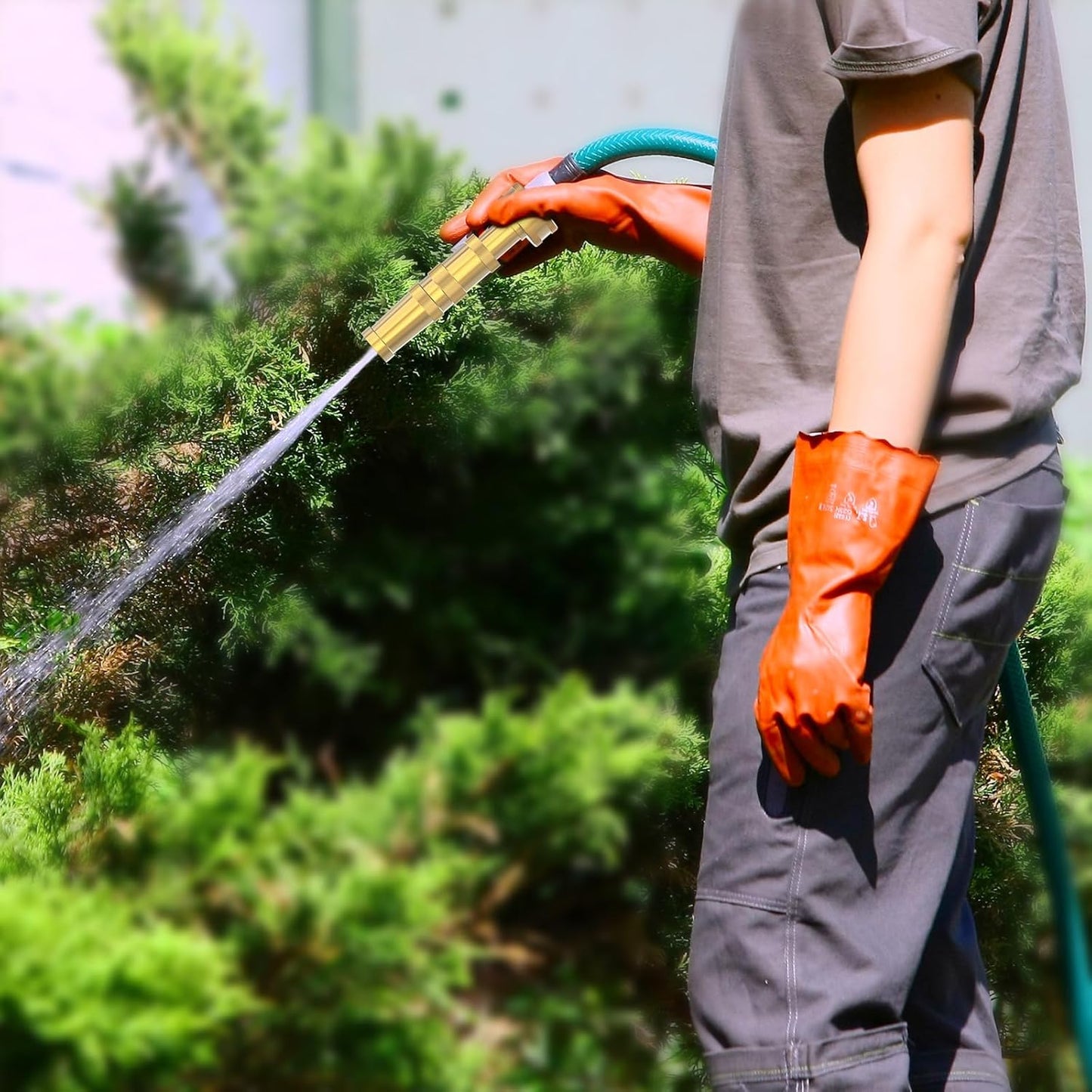 Twinkle Star High Pressure Hose Nozzle,Garden Hose Nozzle, 3/4” GHT Hose Sprayer Nozzle for Car Wash, Extra 6 Rubber Washers, 1 Pack