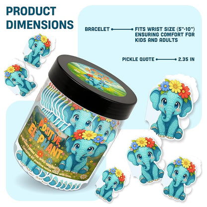 Positive Elephant Jar with 60 Daily Affirmation Cards, Emotional Support Elephant, Elephant Decor, Office Desk Accessories, Gift for Teenage Girl, Mens Birthday Gift, Appreciation Gifts