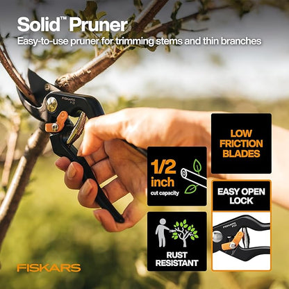 Fiskars Home Essentials Tool Kit with PowerGear Lopper, Shears, Bypass Pruner, Folding Saw with 2 Blades, IsoCore Hammer, and Utility Knife, for Indoor Use and Outdoor Gardening (6 Piece Kit)