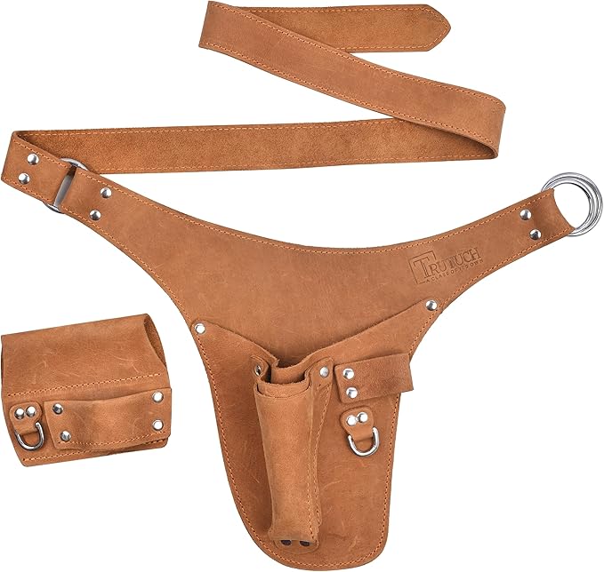 Leather Garden Tool Belt for Men Women | Gardening Tool Pouch | Gardener Apron | Holster Pouch | Tool Belt Bag Organizers | Florist Belt, Electrician, Carpenter, Framer, Landscaper