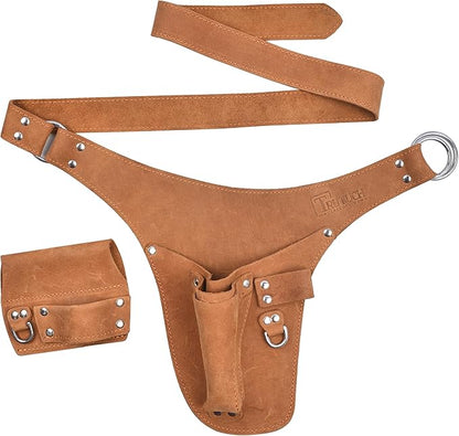 Leather Garden Tool Belt for Men Women | Gardening Tool Pouch | Gardener Apron | Holster Pouch | Tool Belt Bag Organizers | Florist Belt, Electrician, Carpenter, Framer, Landscaper