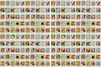Set of 200 Flower Seed Packets - Flower Seeds in Bulk - 15 or More Varieties Available - Great for Creating Colorful Gardens (200)