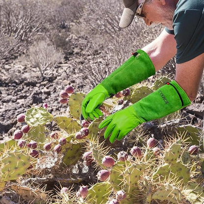 Long Gardening-Gloves Women/Men-Thorn proof Rose Pruning Heavy Duty Gauntlet-XS