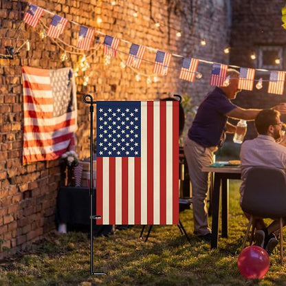 HOOSUN 12" x 18" American Flags Garden Flag,Small American Flags for Outside Patriotic Decorations,Double Sided Patriotic USA Yard Flag Veterans Day Decorations for Garden,Yard,Lawn(No Flagpole)