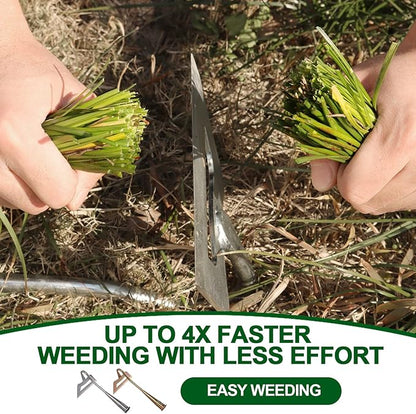 Garden Hoe, Weeding Tool, Full Stainless Steel Hollow Hoe, Heavy Duty,Sharp Hardened Hand Hoe for Gardening, Backyard Weeding, Loosening, Farm Planting