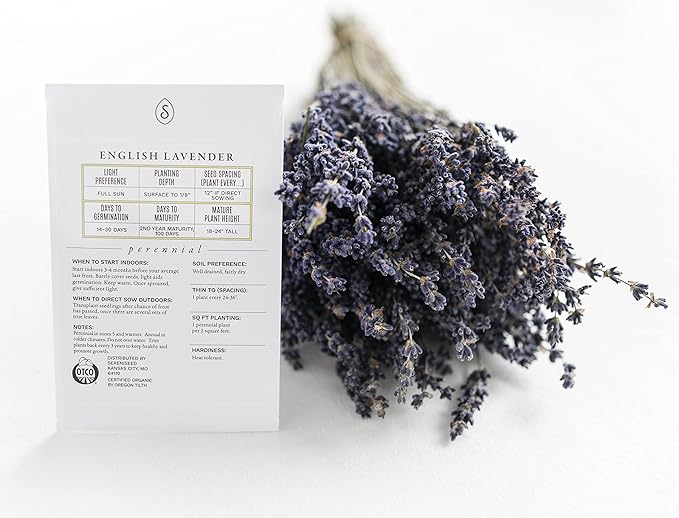 Sereniseed Certified Organic Herb Seeds (10-Pack) – Non GMO, Heirloom – Seed Starting Video - Basil, Cilantro, Oregano, Thyme, Parsley, Lavender, Chives, Sage, Dill Seeds for Indoor & Outdoor Planting