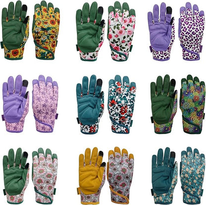 Thorn Proof&Puncture Resistant Gardening Gloves with Grip,Garden Gloves for Women, Leather Work Gloves,Gifts