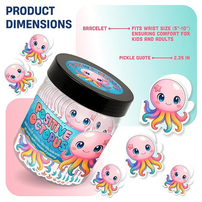 Positive Octopus Jar with 60 Daily Affirmation Cards, Emotional Support Octopus, Positive Octopus, Octopus Decor, Octopus Gifts, Motivational Cards, Inspiring Gift, Octopus Gifts For Women