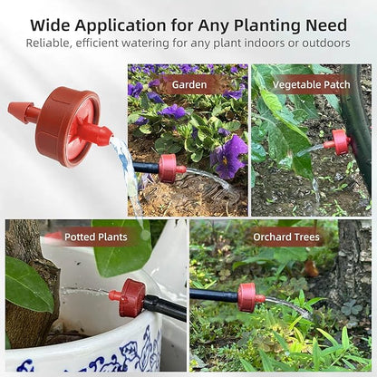 30PCS 4 GPH Pressure Compensating Drip Irrigation Spot Watering Drippers/Emitters, Self-Cleaning Constant Flow Drip Irrigation Emitters Heads Irrigation Drippers Parts for Drip Irrigation System