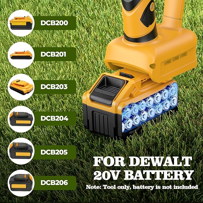 Hedge Trimmer Compatible with Dewalt 20V MAX Battery (Battery Not Included) Cordless Bush Trimmer, Grass Shears, 2 in 1 Cordless Hedge Trimmer for Yard and Lawn