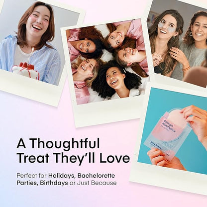 TEREZ & HONOR Peptide Collagen Hydrogel Eye Patches - 24 Pairs Korean Under Eye Masks for Puffy Eyes, Dark Circles, Wrinkles & Undereye Bags - Firming, Hydrating, Travel & Gift Ready Skincare Eye Pads