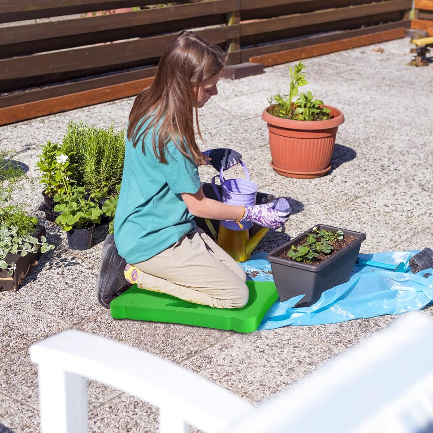 ZENFUN 3 Pack Kneeling Mats, Heavy Duty Thick Foam Kneeling Pad, Shock Absorbent Pads, High Density Premium Kneeling Pads for Yoga Exercise, Foam Kneeler Mat Garden Cushions, Water Proof