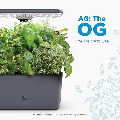 AeroGarden Harvest 2.0, Indoor Garden Hydroponic System with LED Grow Light, Holds up to 6 AeroGarden Pods, Charcoal